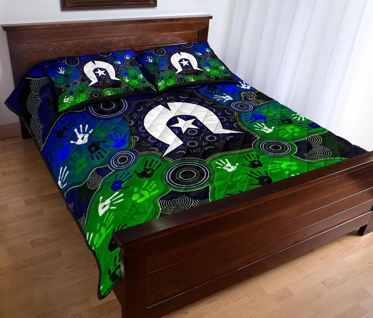 aboriginal-quilt-bed-set-torres-strait-symbol-with-indigenous-patterns