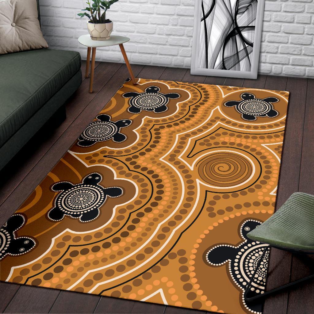 aboriginal-area-rug-indigenous-turtle-gold-version