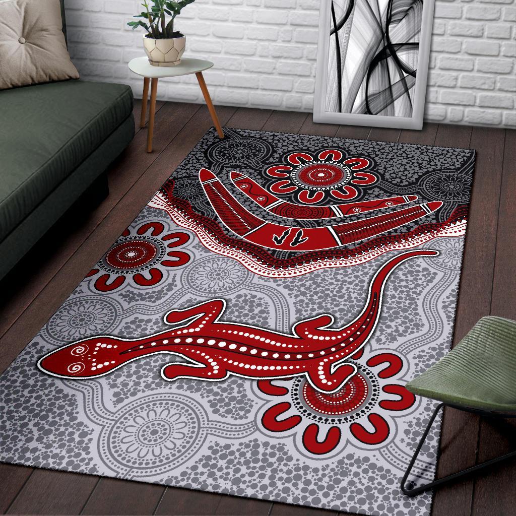 aboriginal-area-rug-indigenous-boomerang-and-lizard-art