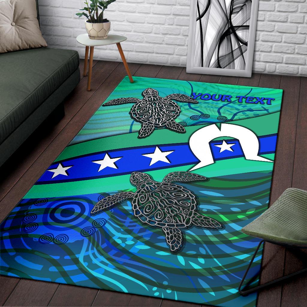 personalised-area-rug-torres-strait-flag-and-turtle