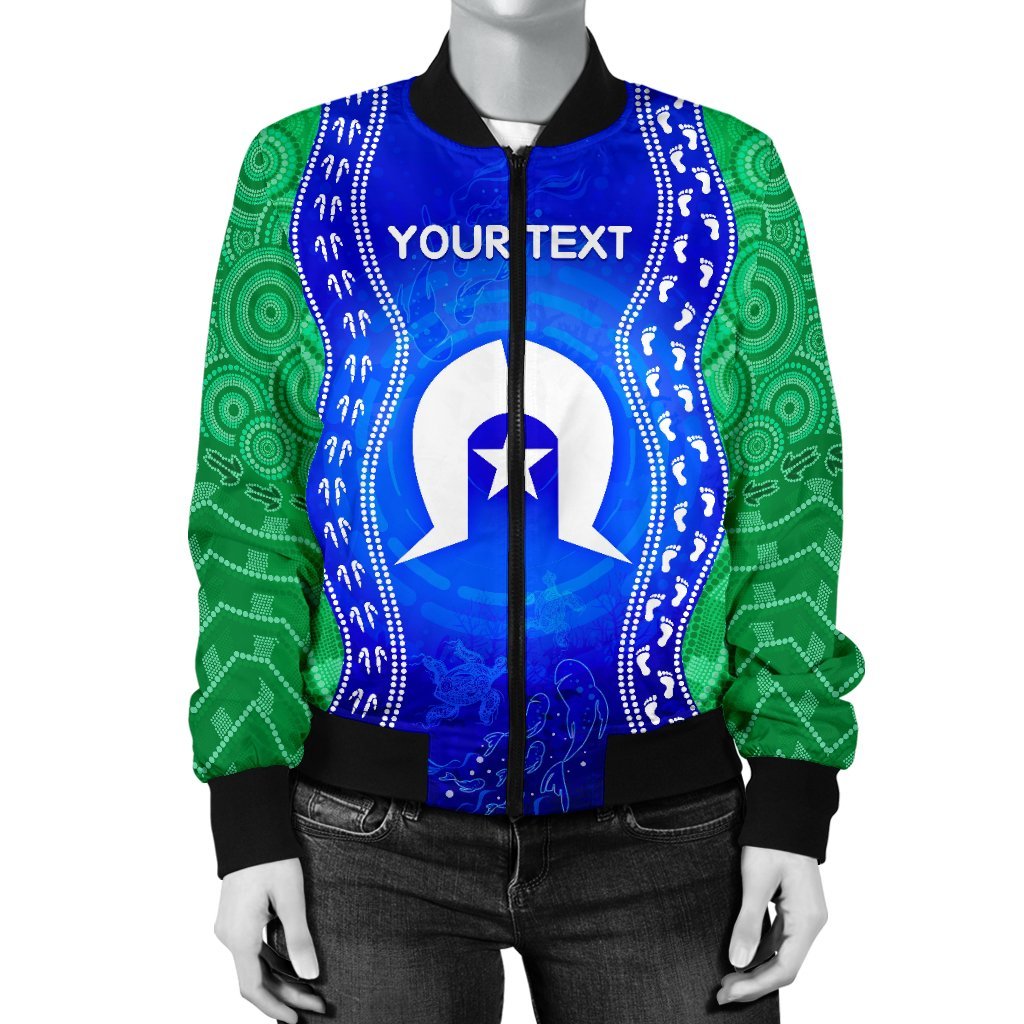 custom-torres-strait-islanders-womens-bomber-jacket-torres-symbol-with-aboriginal-patterns