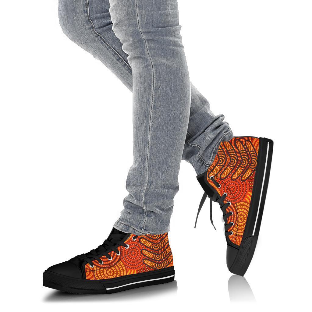 aboriginal-high-top-shoe-aboriginal-boomerangs-and-dot-circle