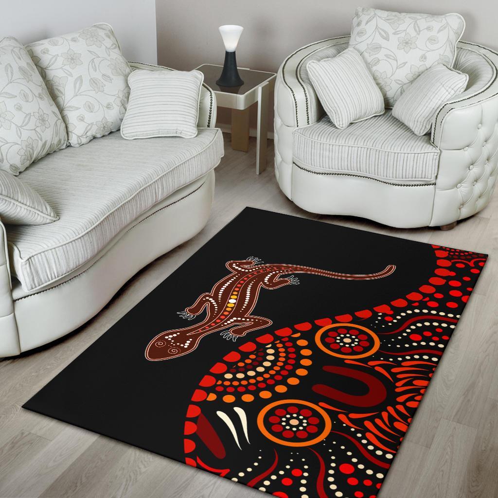 aboriginal-area-rug-aboriginal-lizard-with-dot-painting-patterns