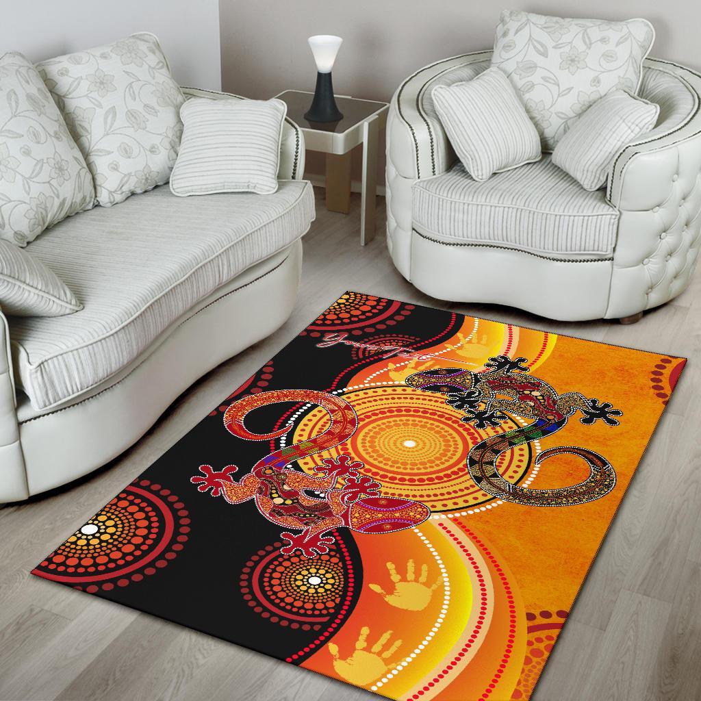 aboriginal-personalised-area-rug-couple-aboriginal-lizards