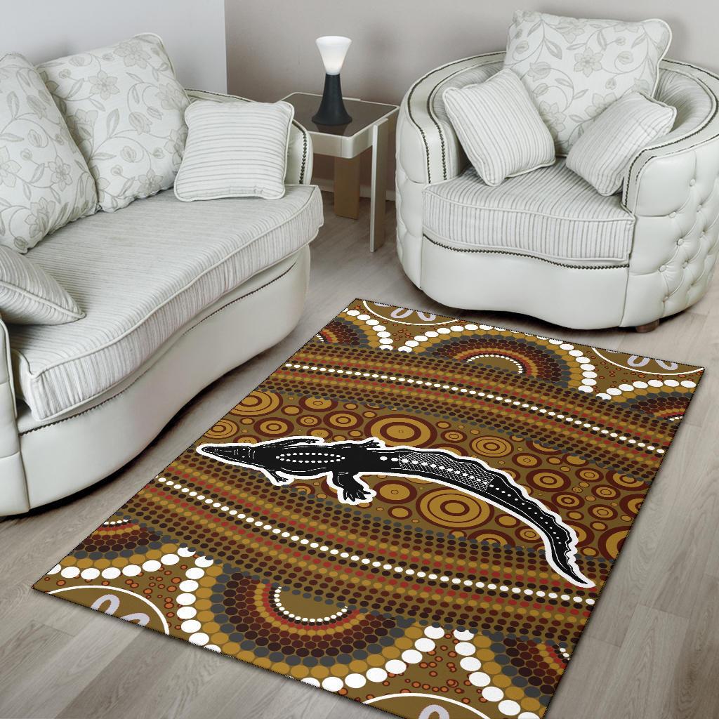 area-rug-aboriginal-dot-art-painting-with-crocodile