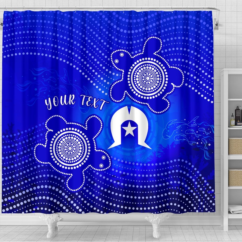 custom-torres-strait-islanders-shower-curtain-torres-symbol-with-indigenous-turtle