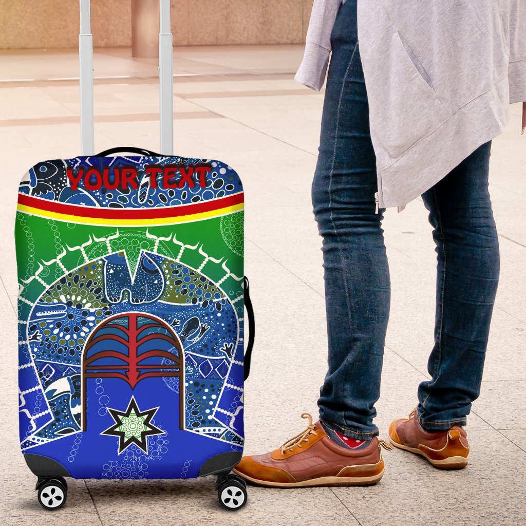 personalised-luggage-covers-torres-strait-symbol-with-aboriginal-patterns