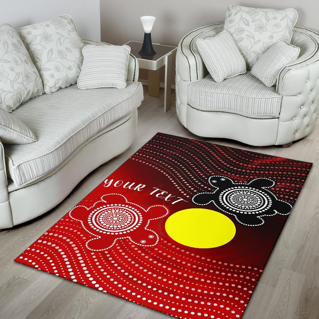 custom-aboriginal-area-rug-indigenous-circle-dot-painting-style