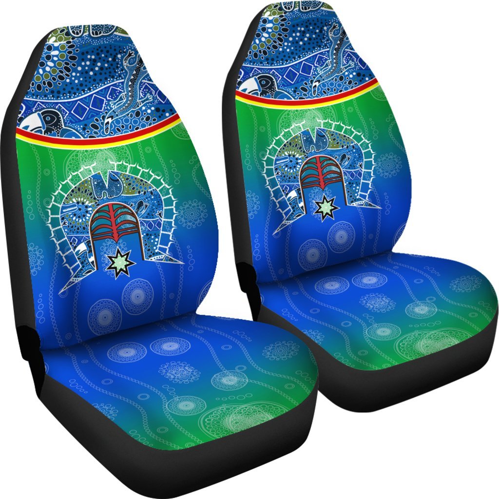 car-seat-covers-torres-strait-symbol-with-aboriginal-patterns