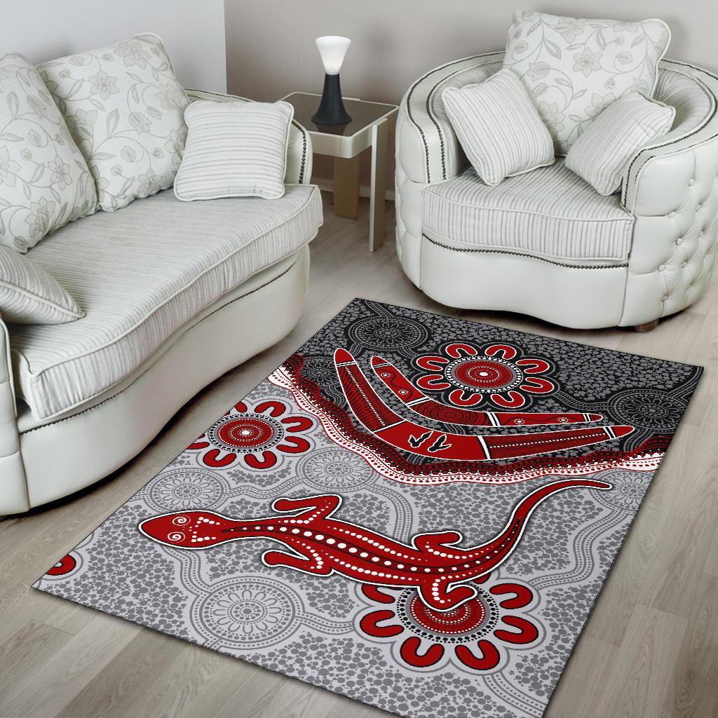 aboriginal-area-rug-indigenous-boomerang-and-lizard-art