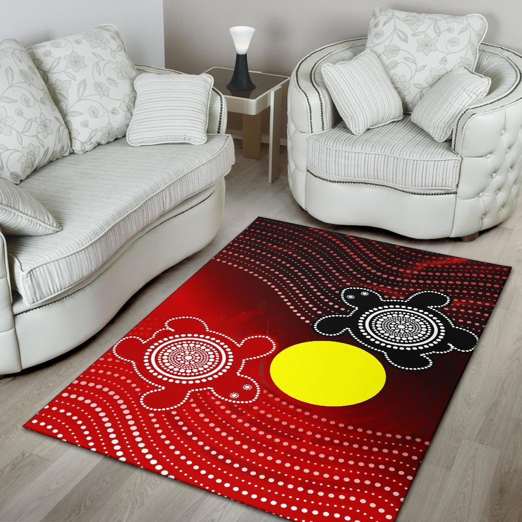 aboriginal-area-rug-indigenous-circle-dot-painting-style