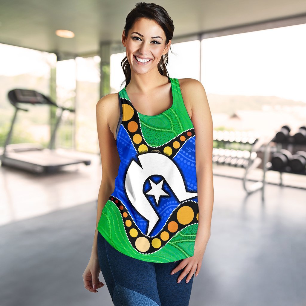 torres-strait-islands-womens-racerback-tank-flag-with-aboriginal-patterns