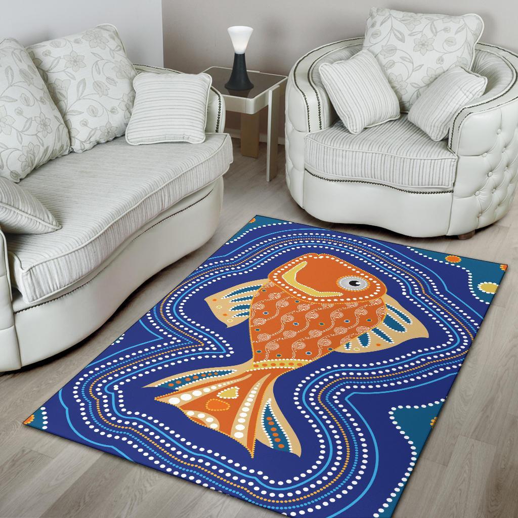 area-rug-aboriginal-dot-art-painting-with-fish