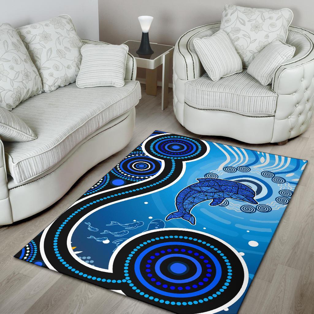 aboriginal-area-rug-dolphin-and-aboriginal-dot-patterns