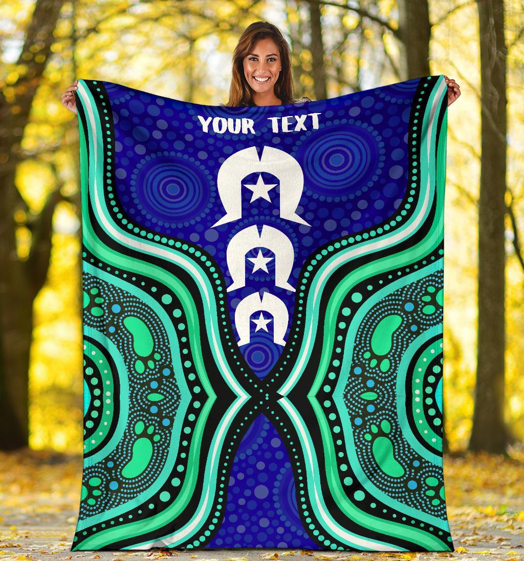 torres-strait-personalised-premium-blanket-torres-strait-symbol-and-aboriginal-patterns