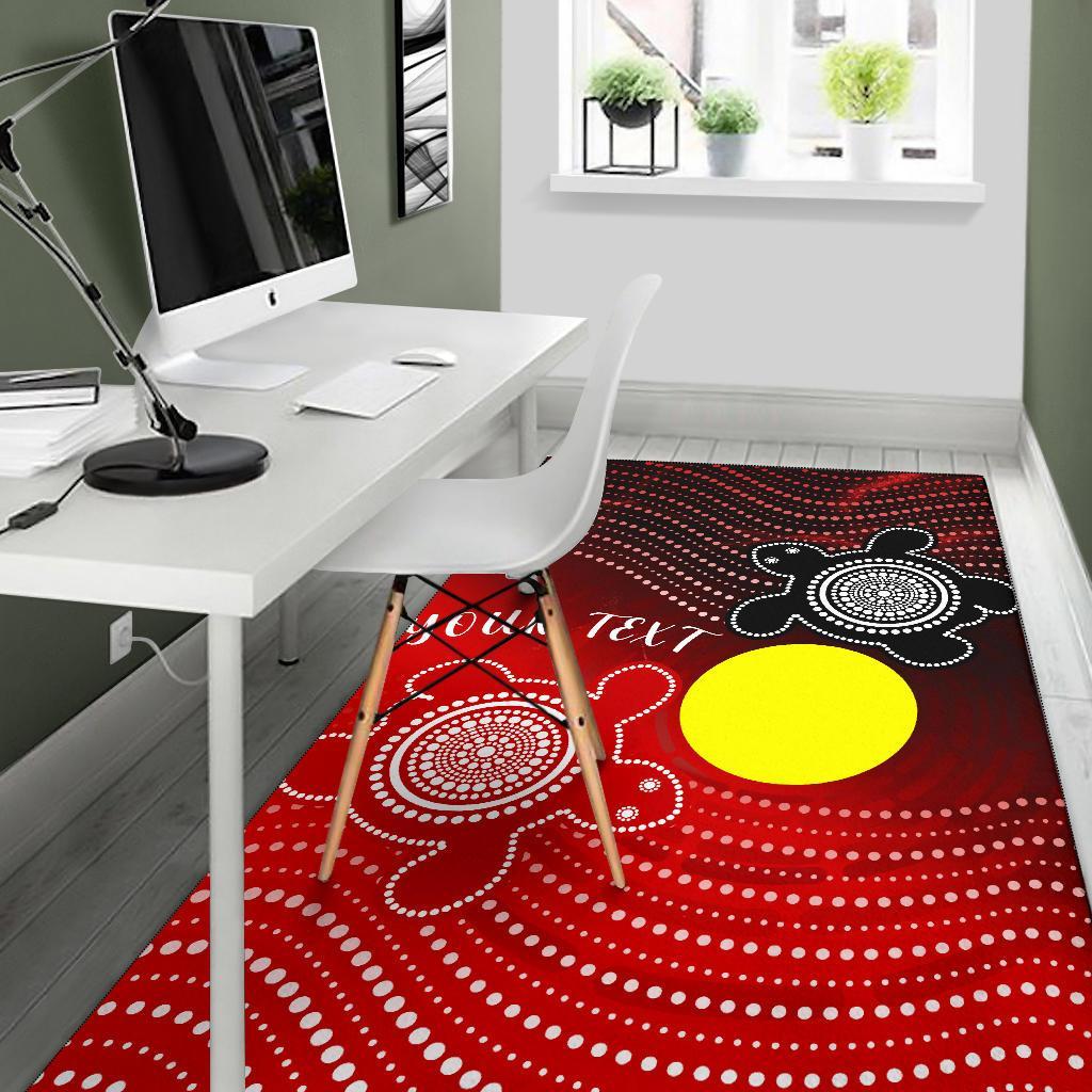 custom-aboriginal-area-rug-indigenous-circle-dot-painting-style