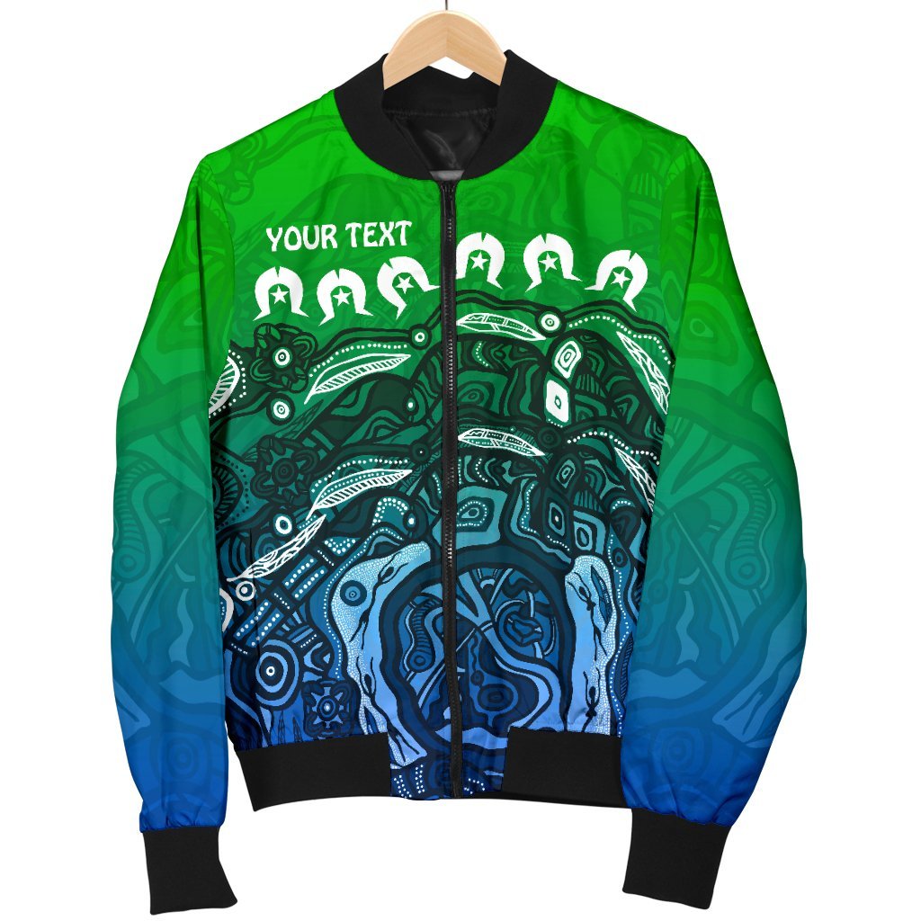 custom-torres-strait-islands-womens-bomber-jacket-blue