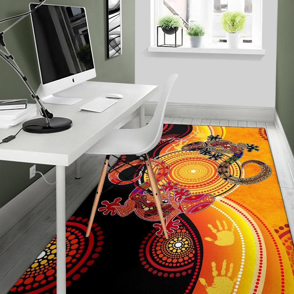 aboriginal-personalised-area-rug-couple-aboriginal-lizards