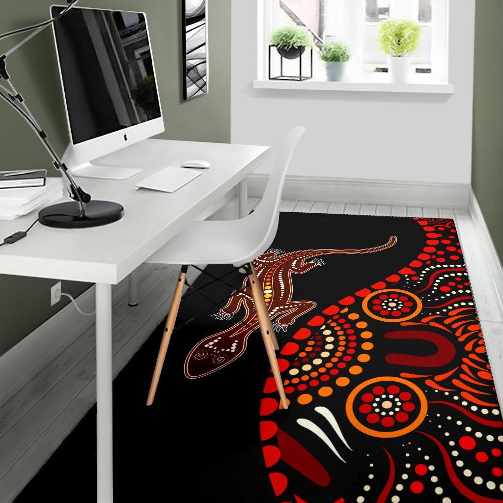 aboriginal-area-rug-aboriginal-lizard-with-dot-painting-patterns