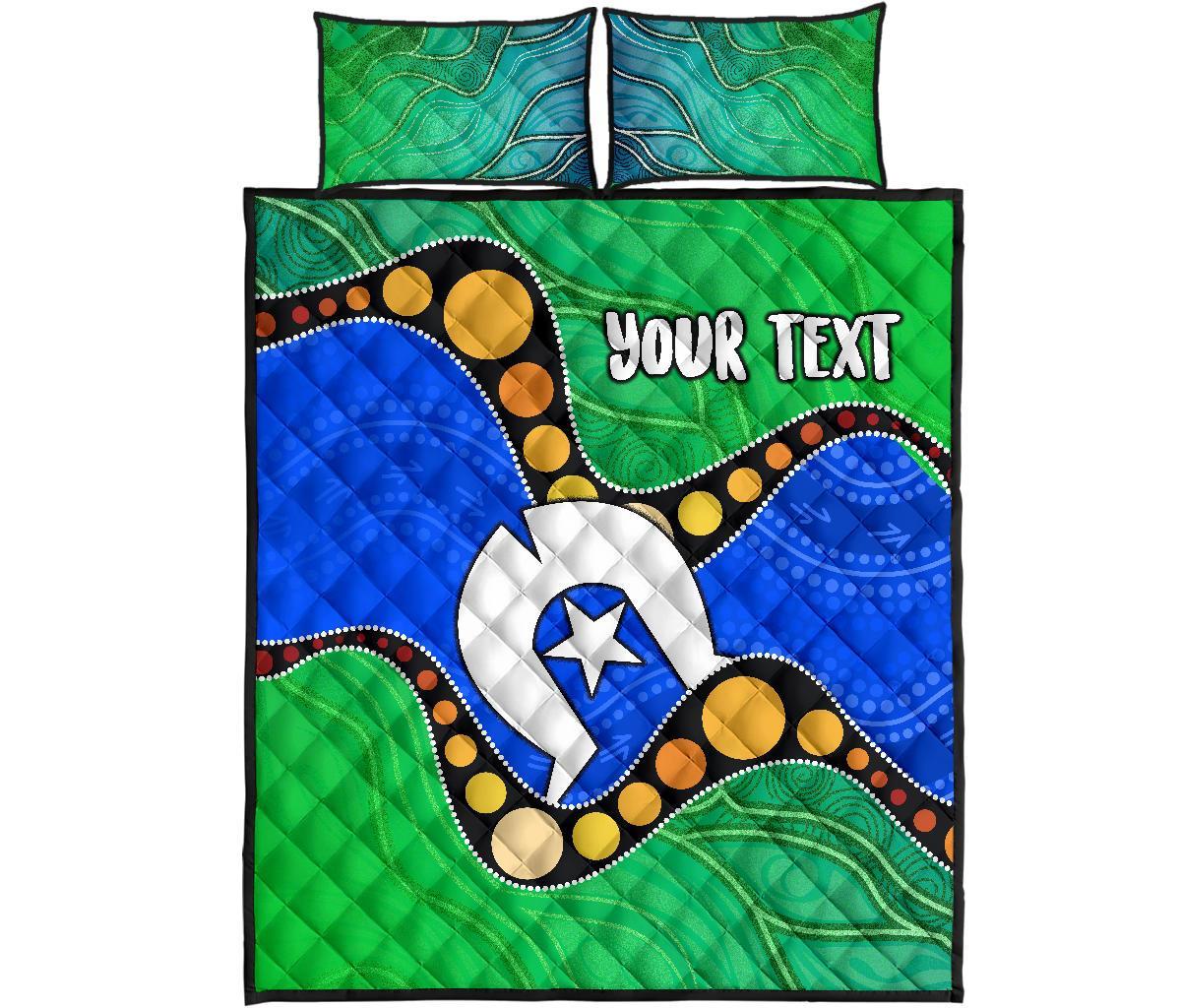 custom-torres-strait-islands-quilt-bed-set-flag-with-aboriginal-patterns