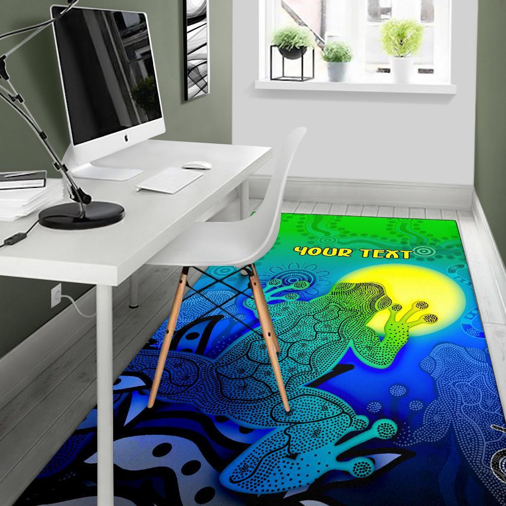 custom-aboriginal-area-rug-indigenous-frog-blue