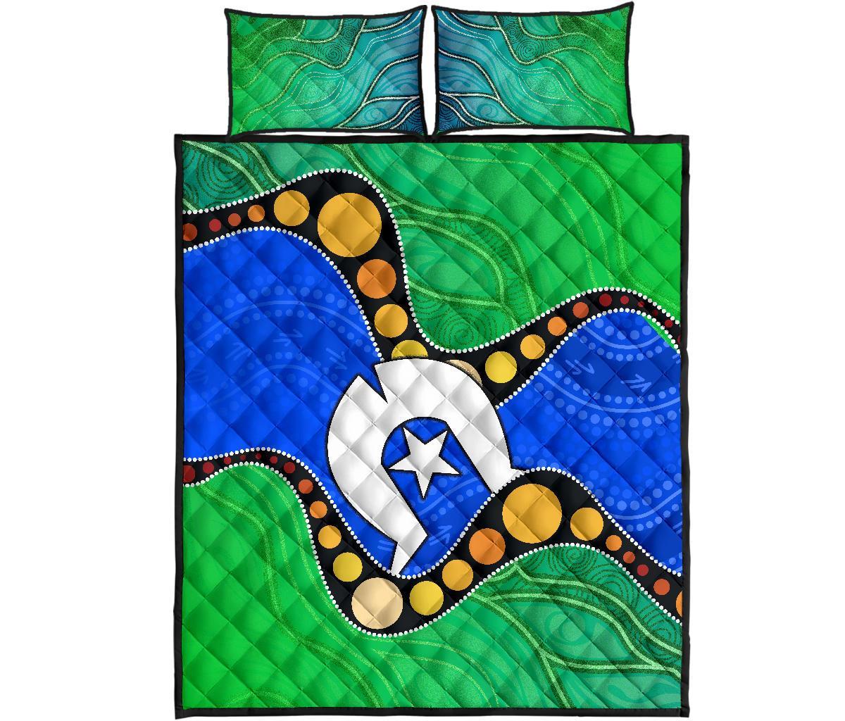 torres-strait-islands-quilt-bed-set-flag-with-aboriginal-patterns