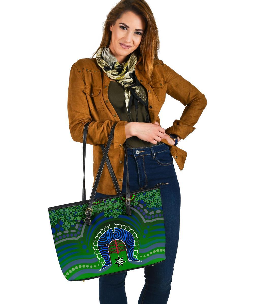 torres-strait-large-leather-tote-bag-dhari-and-dot-patterns