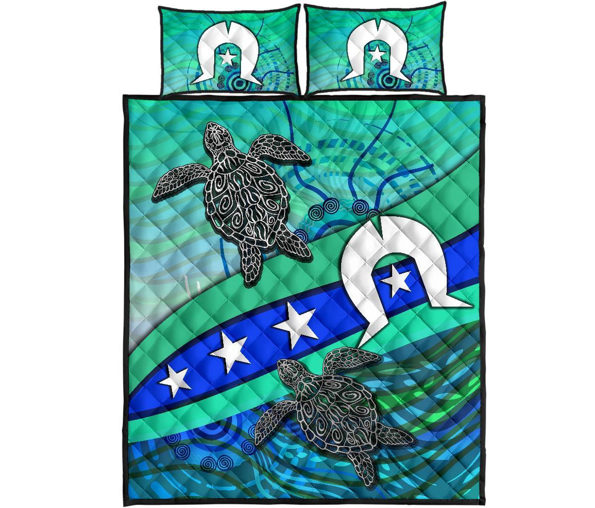 quilt-bed-set-torres-strait-flag-and-turtle