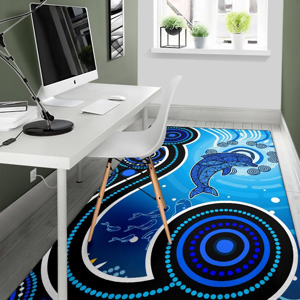 aboriginal-area-rug-dolphin-and-aboriginal-dot-patterns