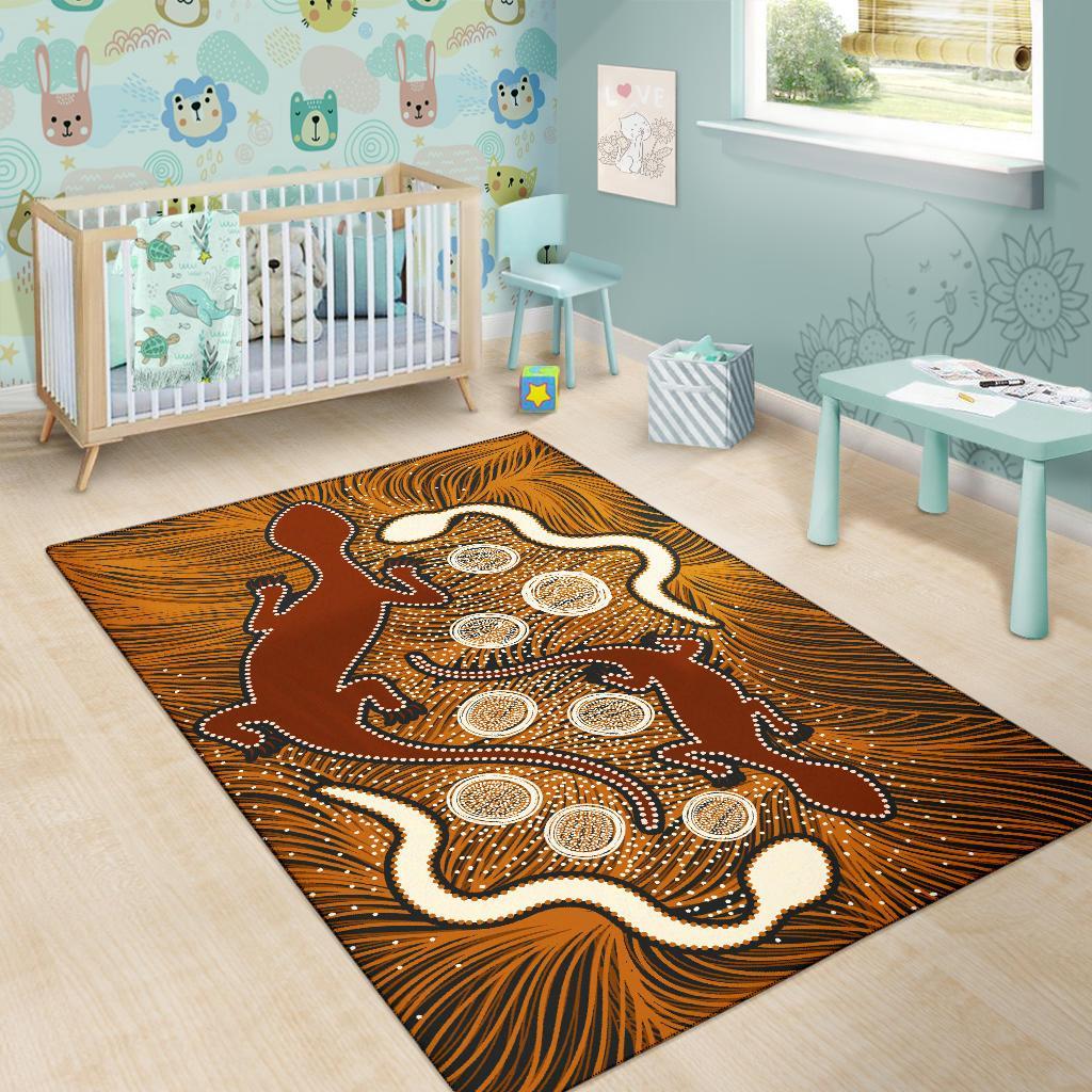 aboriginal-area-rug-indigenous-brown-lizard-and-white-snake