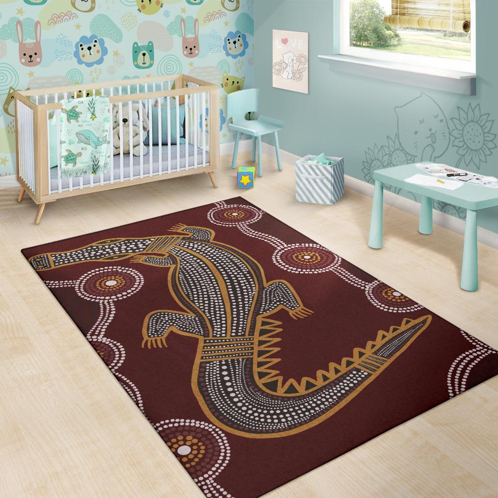 aboriginal-area-rug-indigenous-crocodile-brown-color