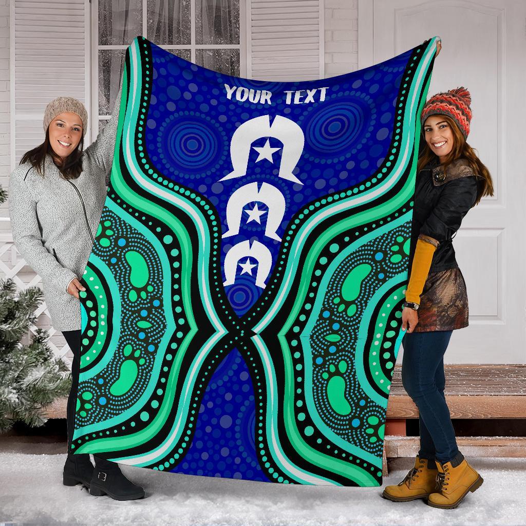 torres-strait-personalised-premium-blanket-torres-strait-symbol-and-aboriginal-patterns