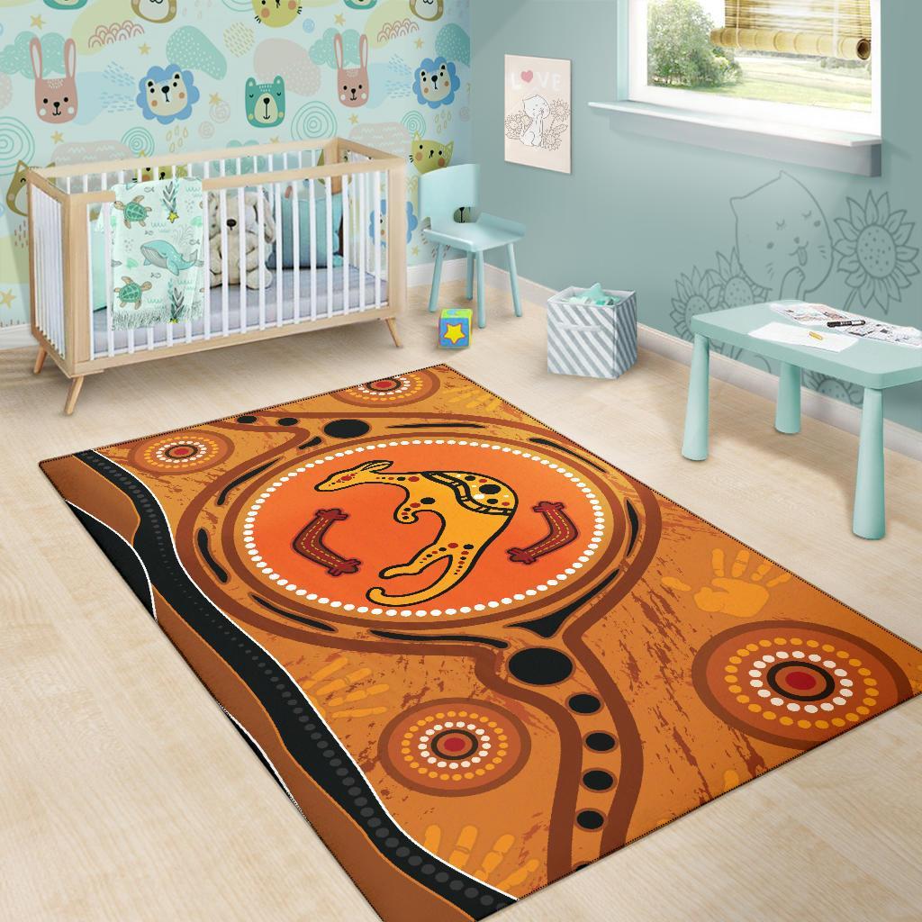 aboriginal-area-rug-indigenous-kangaroo-circle-dot-painting