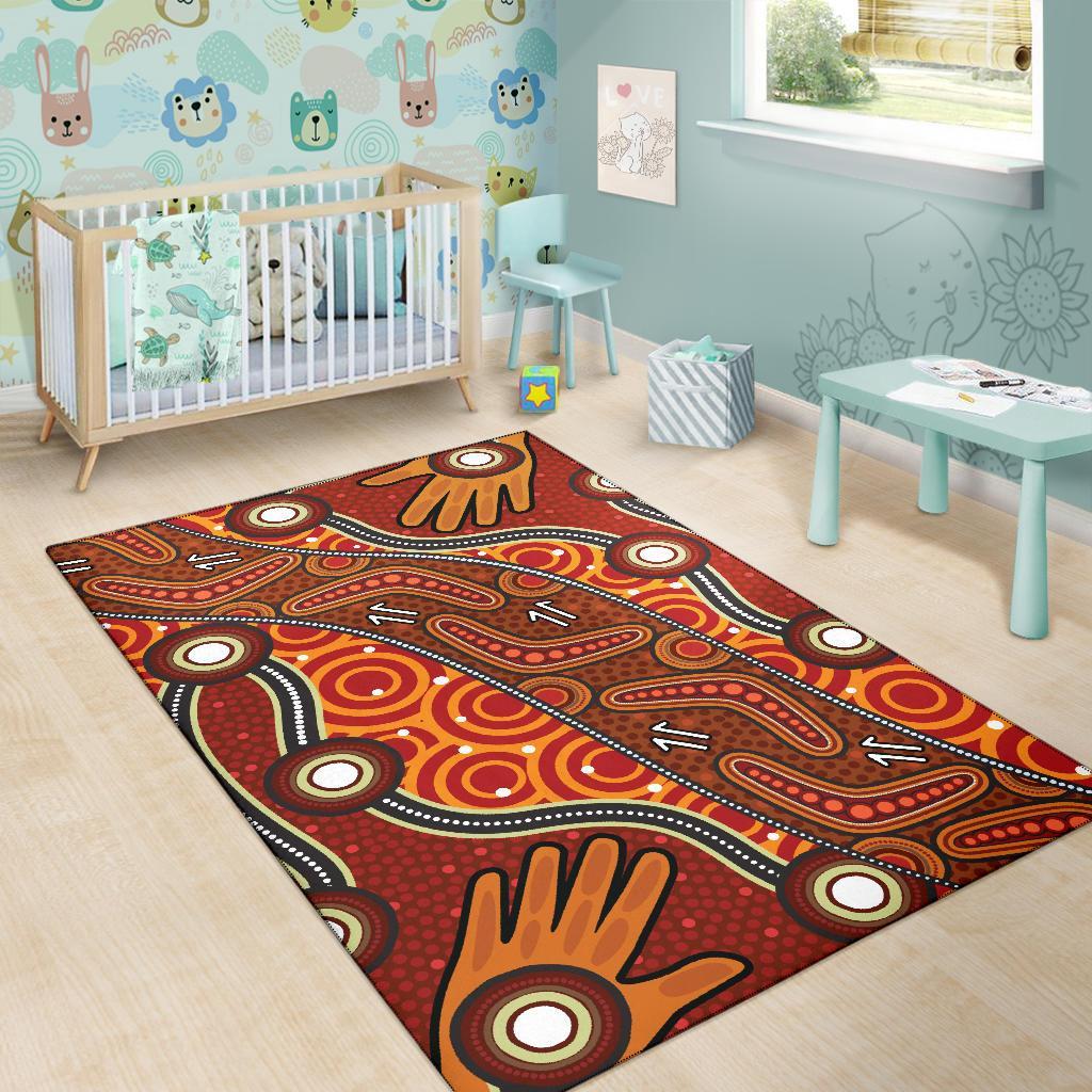 aboriginal-area-rug-indegenous-dot-painting-art