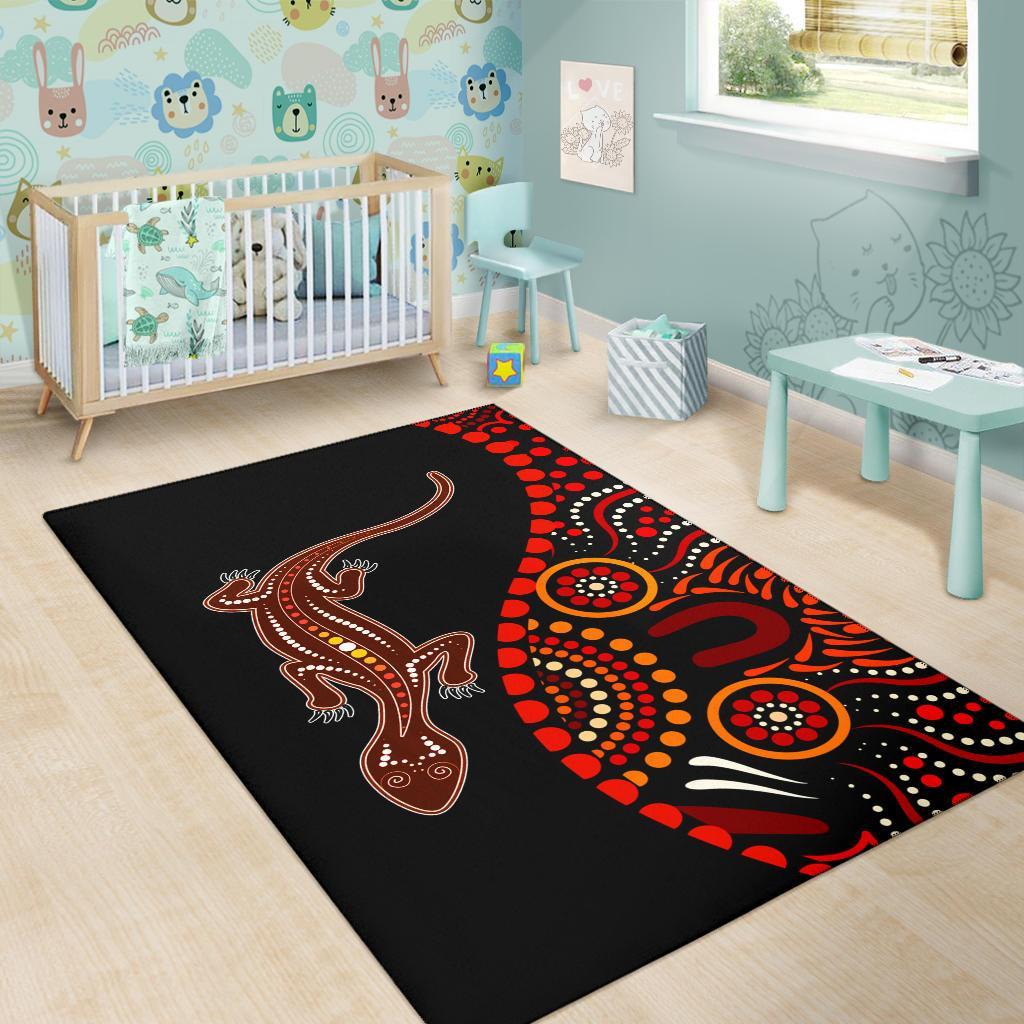 aboriginal-area-rug-aboriginal-lizard-with-dot-painting-patterns