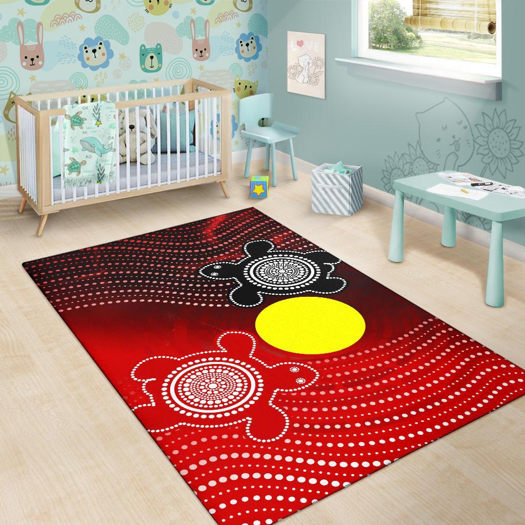 aboriginal-area-rug-indigenous-circle-dot-painting-style