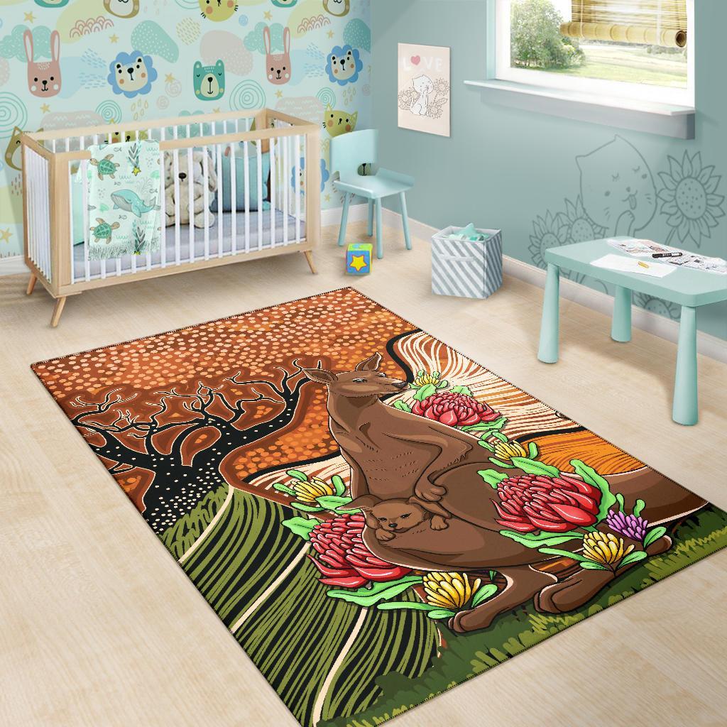 aboriginal-area-rug-kangaroo-with-indigenous-tree