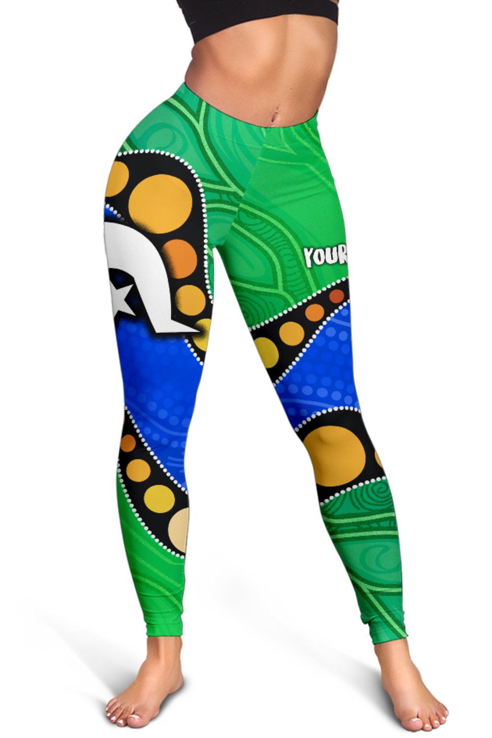 custom-torres-strait-islands-womens-leggings-flag-with-aboriginal-patterns