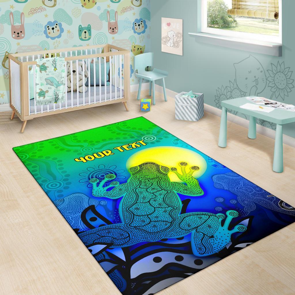 custom-aboriginal-area-rug-indigenous-frog-blue