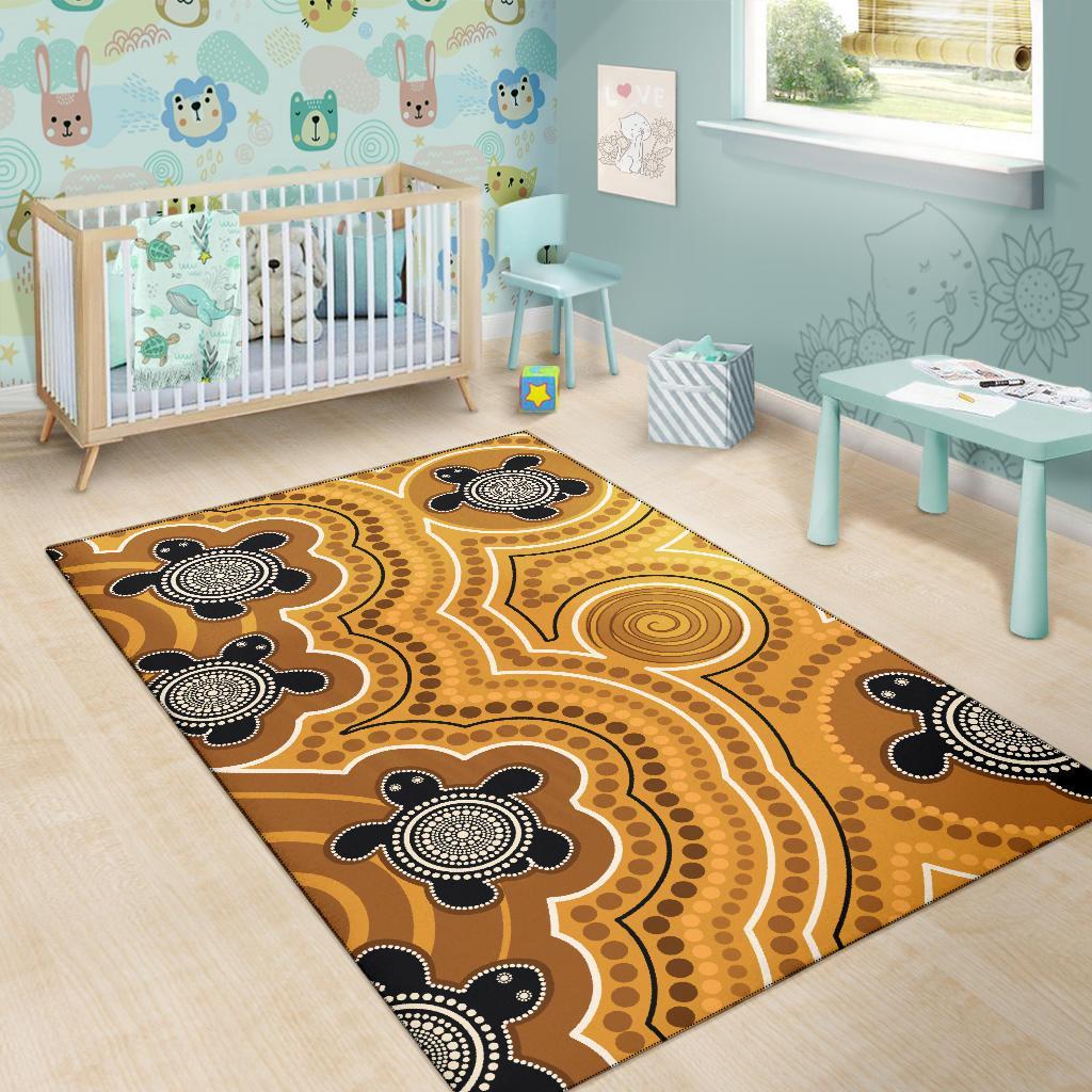 aboriginal-area-rug-indigenous-turtle-gold-version