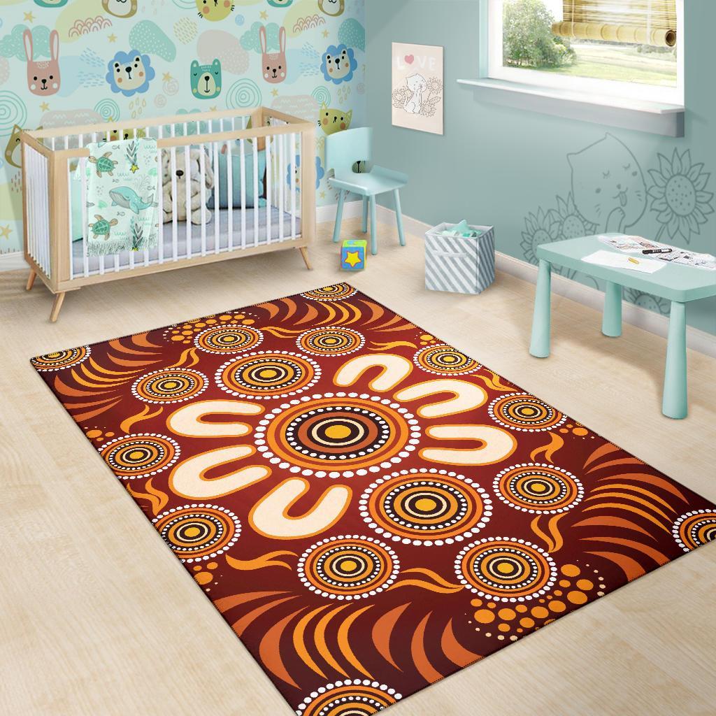 aboriginal-area-rug-circle-flowers-patterns-ver03