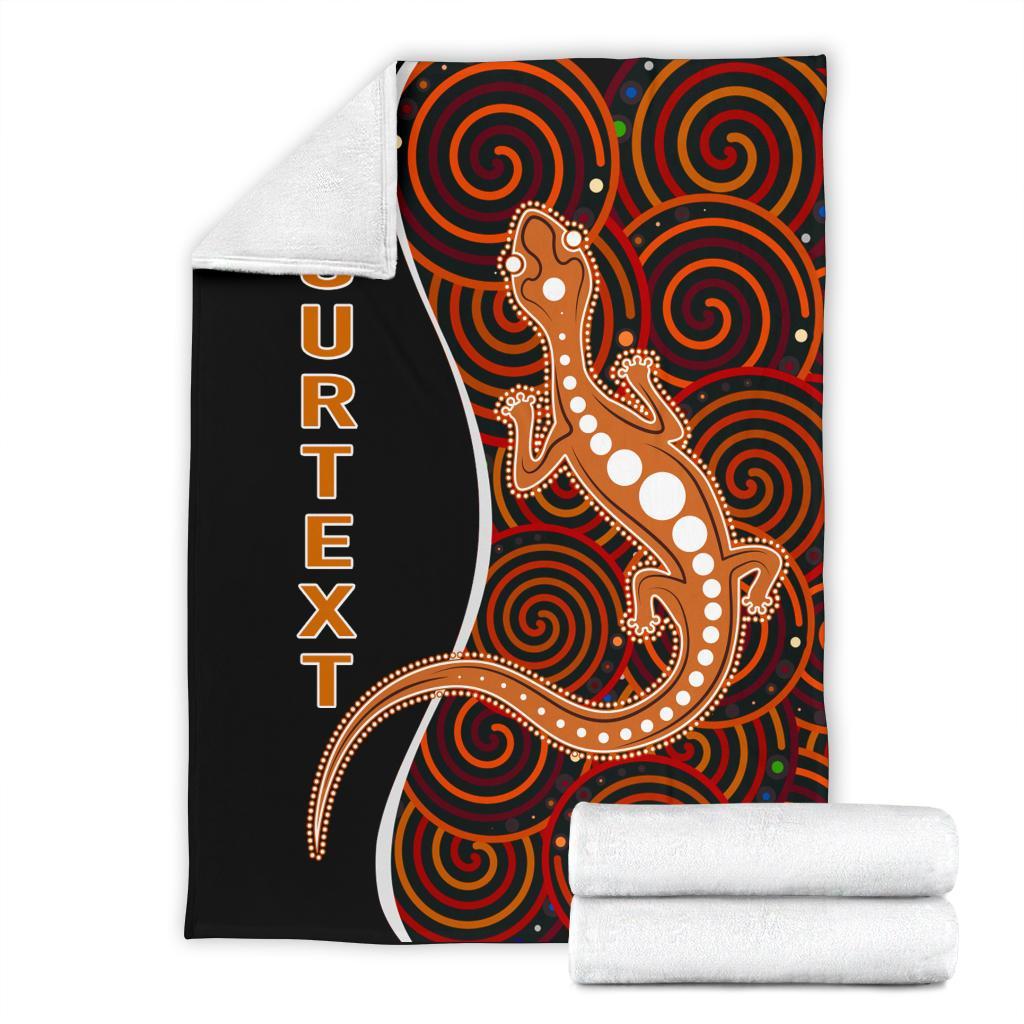 aboriginal-personalised-premium-blanket-indigenous-lizard-dreaming
