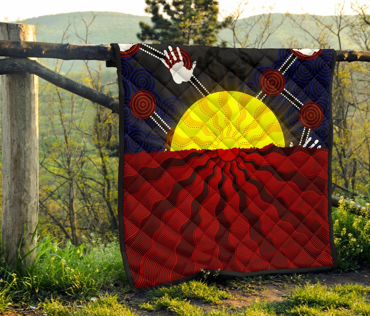 aboriginal-premium-quilt-aboriginal-lives-matter-flag-sun-dot-painting