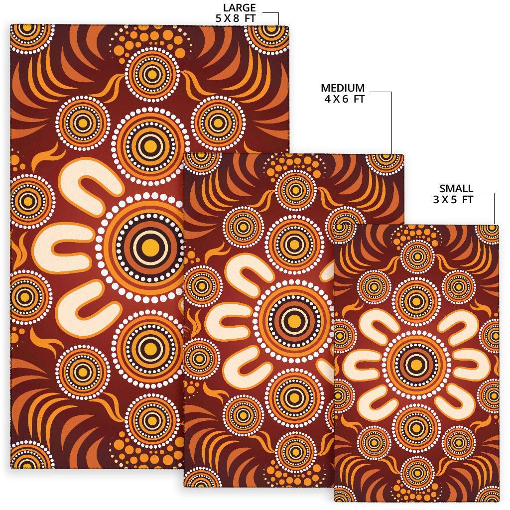 aboriginal-area-rug-circle-flowers-patterns-ver03