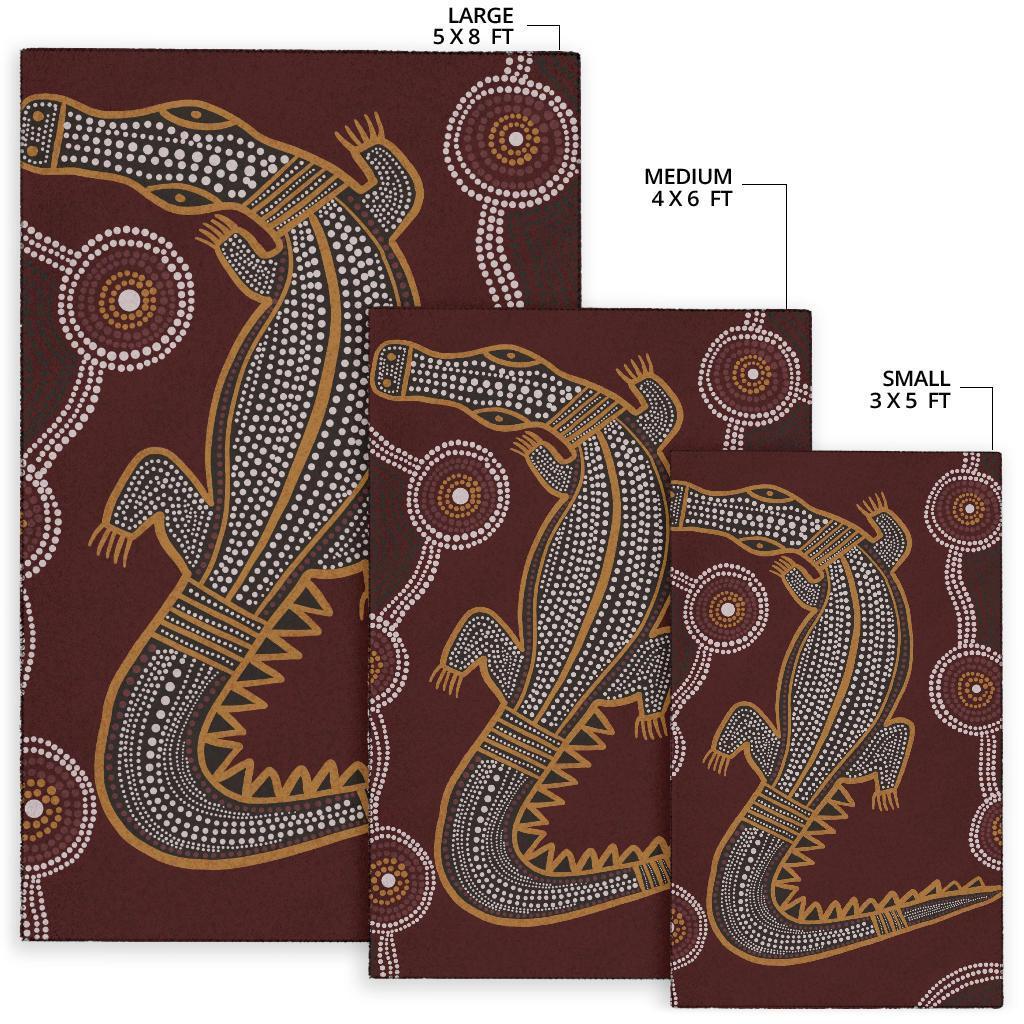 aboriginal-area-rug-indigenous-crocodile-brown-color