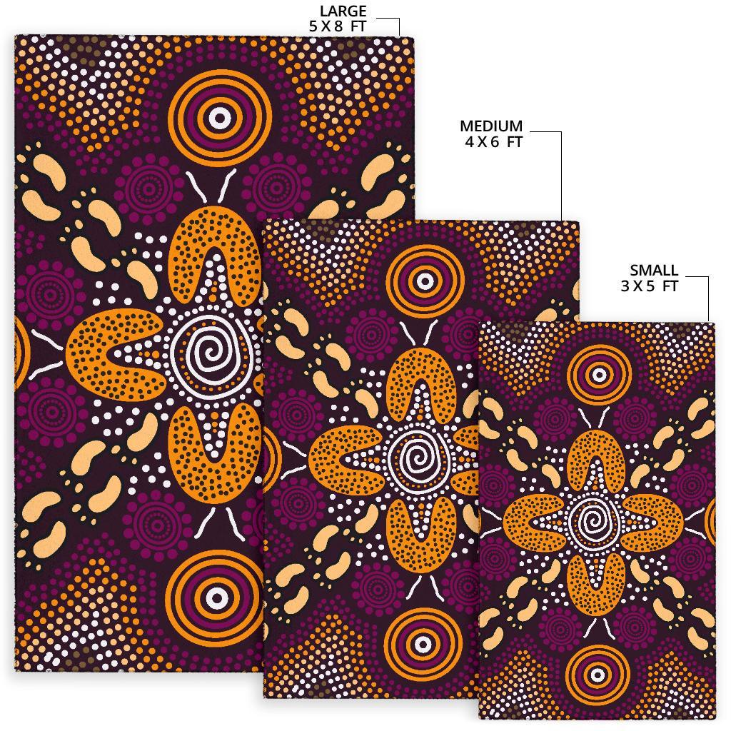 aboriginal-area-rug-flowers-dot-panting-art