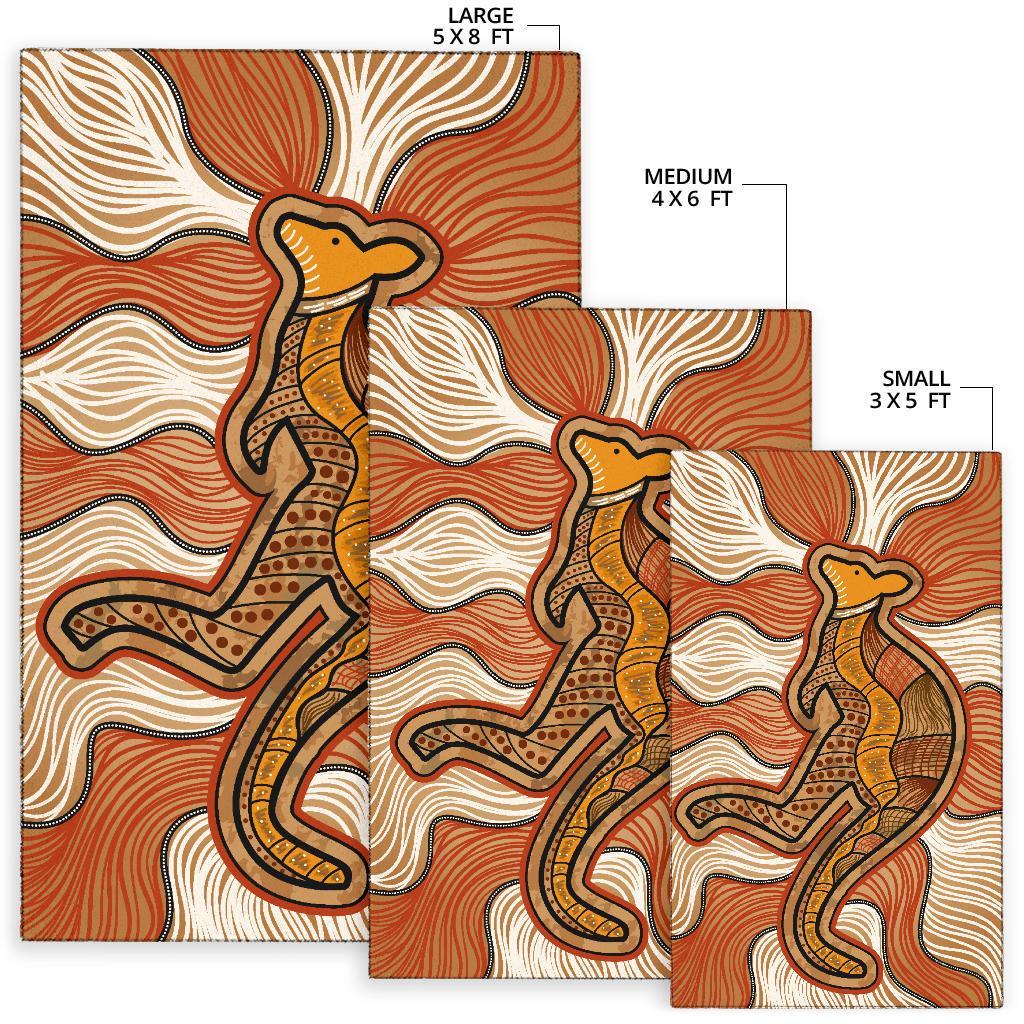 aboriginal-area-rug-indigenous-kangaroo-vintage-stye