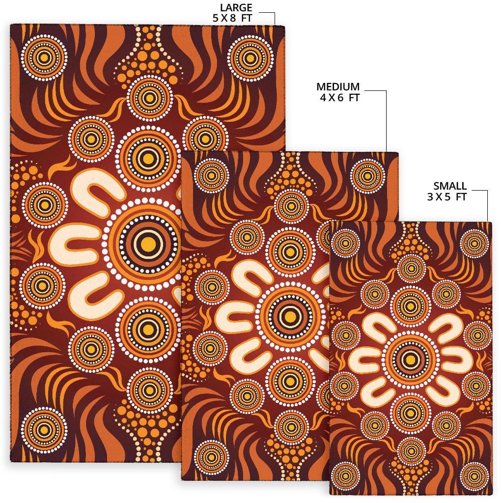 aboriginal-area-rug-circle-flowers-patterns-ver02