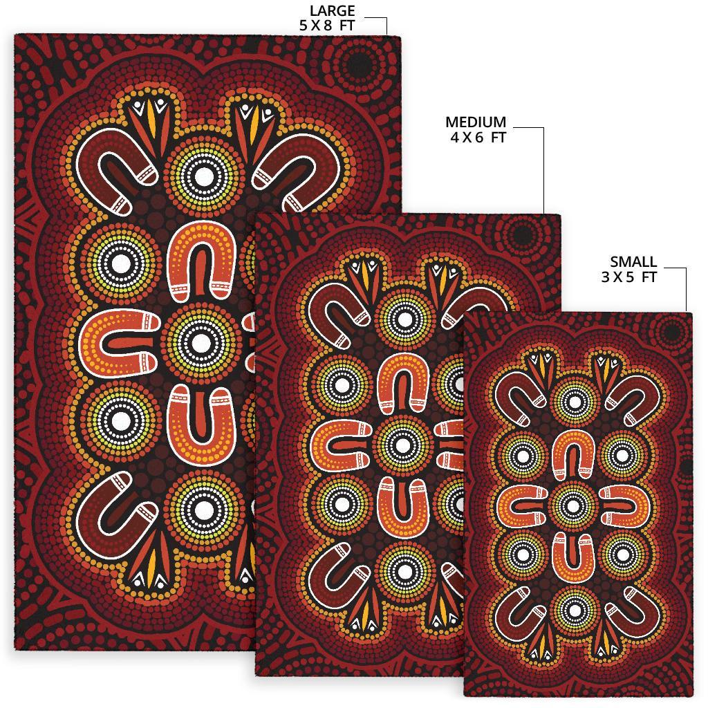 aboriginal-area-rug-aboriginal-dot-painting-flowers-style