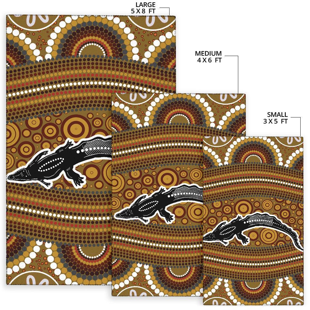 area-rug-aboriginal-dot-art-painting-with-crocodile